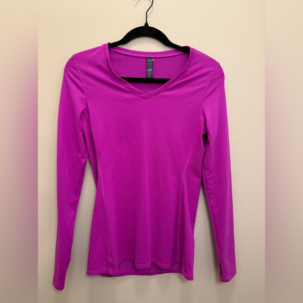 fuschia under armour long sleeve top
